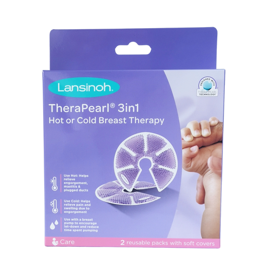 Lansinoh TheraPearl Hot or Cold Breast Therapy therapeutic relief for breastfeeding challenges, plugged ducts, mastitis, engorgement, encourage let down, faster milk flow, reduce time pumping