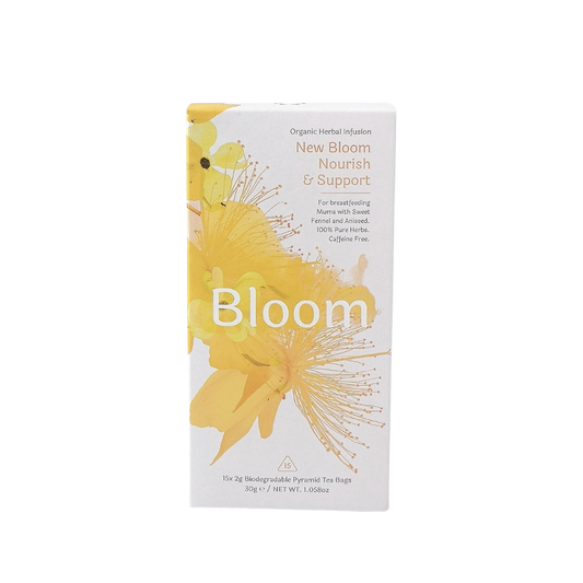 Solaris New Bloom certified Organic Tea, Fennel Seed, Aniseed, Shatavari Root, Milk Thistle, Fenugreek, for breastfeeding mums, Supports breast milk production, healthy lactation and a calm mind. Soothing for tummy upsets and colic