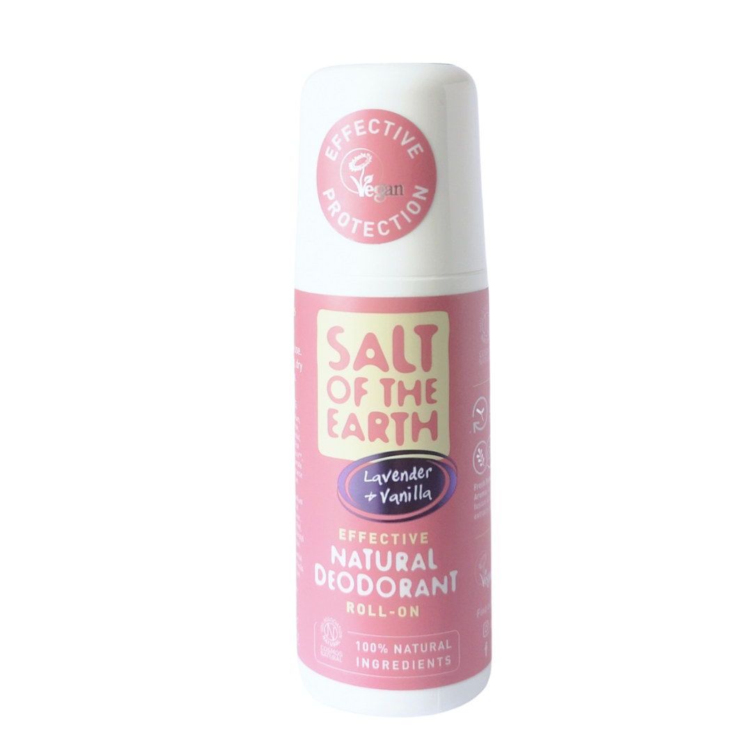 Salt of The Earth, Natural Roll-On Deodorant, lavender & vanilla, aluminium free, vegan, pregnancy, breastfeeding, clean skincare, organic deo