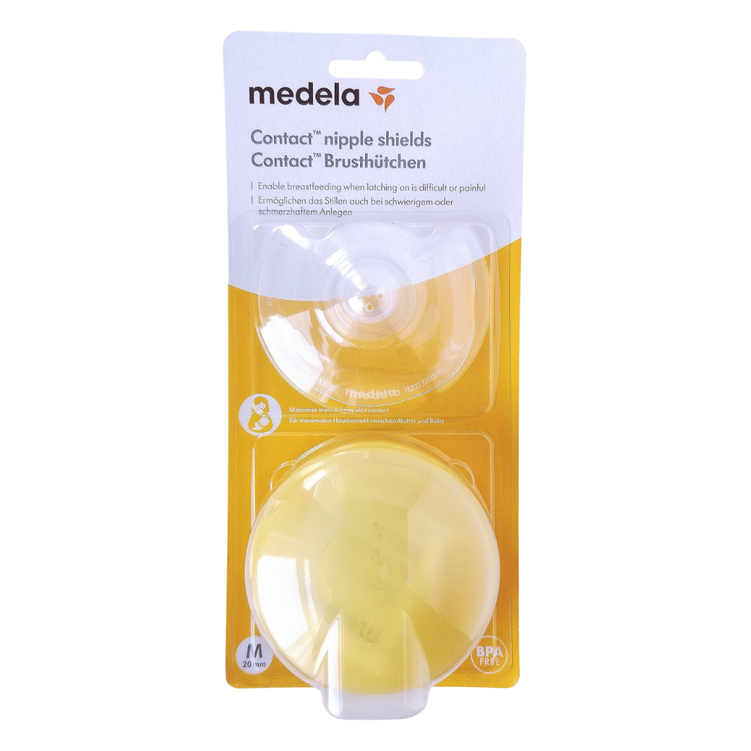 Medela Contact Nipple Shields 20mm, relief from sore and cracked nipples, helps with flat, inverted or sore nipples, overactive let-down, latch-on difficulties 